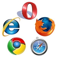 主なプラウザの種類Opera・Firefox・Safari・Google Chrome・Internet Explorer